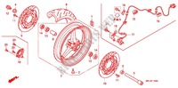 ROUE AVANT pour Honda CBR 1000 RR FIREBLADE TRICOLORE de 2011