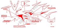 AUTOCOLLANTS (5) pour Honda CBR 1000 RR FIREBLADE TRICOLOUR de 2011