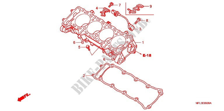 CYLINDRE pour Honda CBR 1000 RR FIREBLADE TRICOLORE de 2011