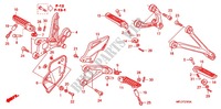 REPOSE PIED pour Honda CBR 1000 RR FIREBLADE TRICOLOUR de 2011