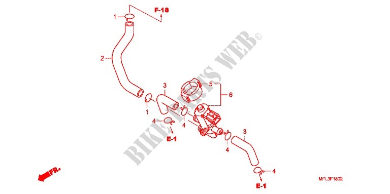 SYSTÈME DE RECYCLAGE DES GAZ pour Honda CBR 1000 RR FIREBLADE PRETO de 2011