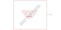 AUTOCOLLANT FIREBLADE WS pour Honda CBR 1000 RR FIREBLADE BLACK de 2011
