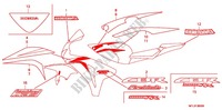 AUTOCOLLANTS (1) pour Honda CBR 1000 RR FIREBLADE NOIRE de 2011