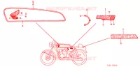 AUTOCOLLANTS pour Honda CB 50 DREAM de 1998