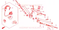 GUIDON   TE DE FOURCHE pour Honda CB 50 DREAM de 1998