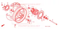 ROUE ARRIERE pour Honda CBR 250 RR Without speed warning light de 1994