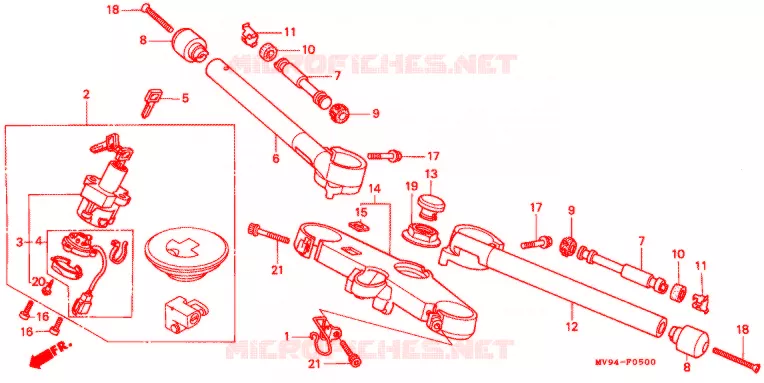 GUIDON Honda MOTO 600 CBR 1994  CBR600F2R