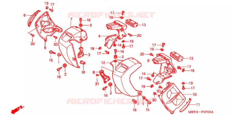 OUIES DE RADIATEUR Honda MOTO 1500 GOLD-WING 1999  GL1500CFX