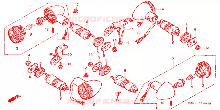 CLIGNOTANT (NV400CS) Honda MOTO 400 STEED 1998  NV400CSW