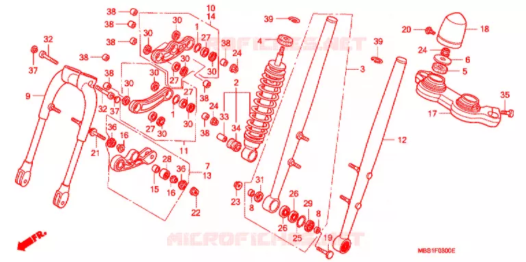 FOURCHE (NV400CS) Honda MOTO 400 STEED 1998  NV400CSW