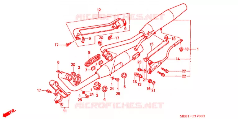 SILENCIEUX D'ECHAPPEMENT Honda MOTO 400 STEED 1998  NV400CSW