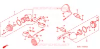 CLIGNOTANT (VT250CR/T/V) pour Honda V TWIN MAGNA 250 SPEED WARNING LIMIT de 1997