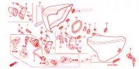 COUVERCLES LATERAUX pour Honda V TWIN MAGNA 250 SPEED WARNING LIMIT de 1997