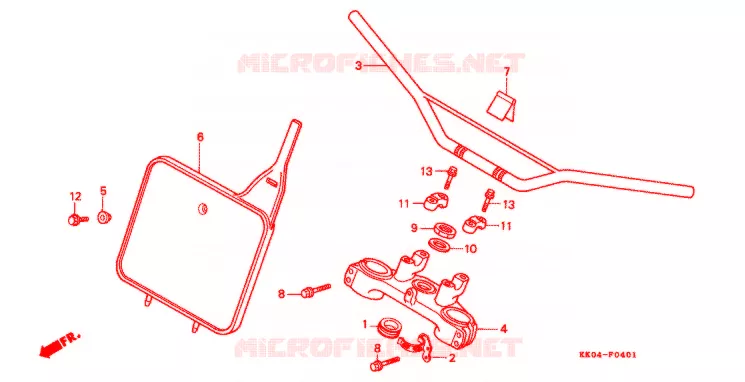 GUIDON ('90-'93) Honda MOTO 200 XR 1990  XR200RL