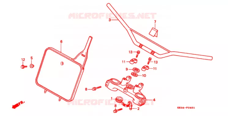 GUIDON ('90-'93) Honda MOTO 200 XR 1993  XR200RP