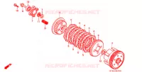 EMBRAYAGE pour Honda XR 200 R de 1997