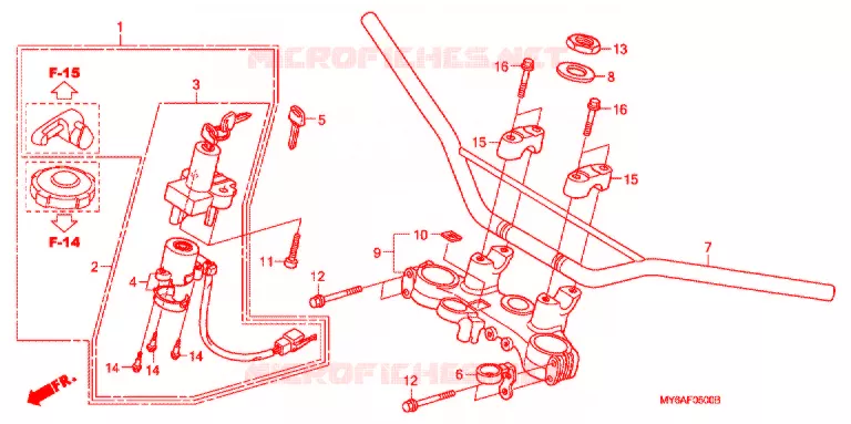 GUIDON Honda MOTO 650 XR 2001  XR650L1