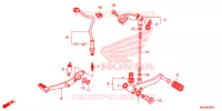 PEDALE pour Honda CB 500 X ABS BLACK de 2013