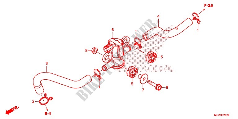 ELECTROVANNE D'INJECTION D'AIR pour Honda CB 500 X de 2015