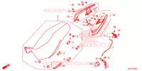SELLE   POIGNEE ARRIERE pour Honda CB 500 X de 2016