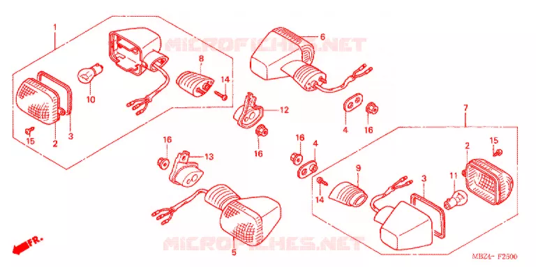 CLIGNOTANT Honda MOTO 600 HORNET 2006  CB600F6_A
