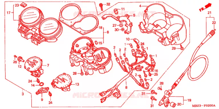 COMPTEUR (1) Honda MOTO 600 HORNET 1998  CB600FW