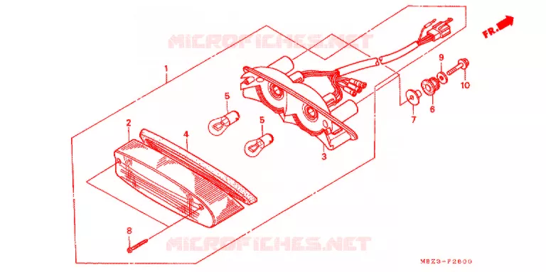 FEU ARRIERE Honda MOTO 600 HORNET 1998  CB600FW