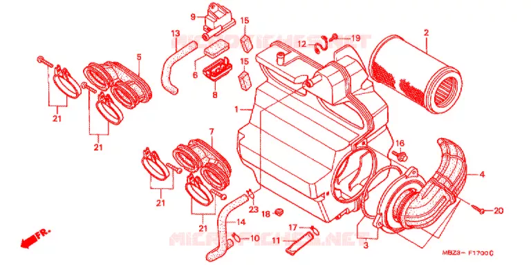 FILTRE A AIR Honda MOTO 600 HORNET 1998  CB600FW