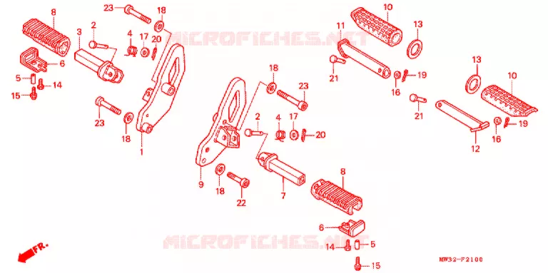 REPOSE PIED Honda MOTO 750 CB 2003  CB750L1