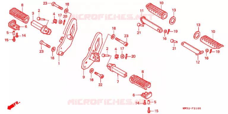 REPOSE PIED Honda MOTO 750 CB 2008  CB750L7