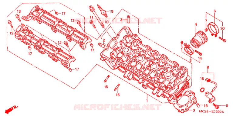 CULASSE Honda MOTO 900 HORNET 2002  CB900F2