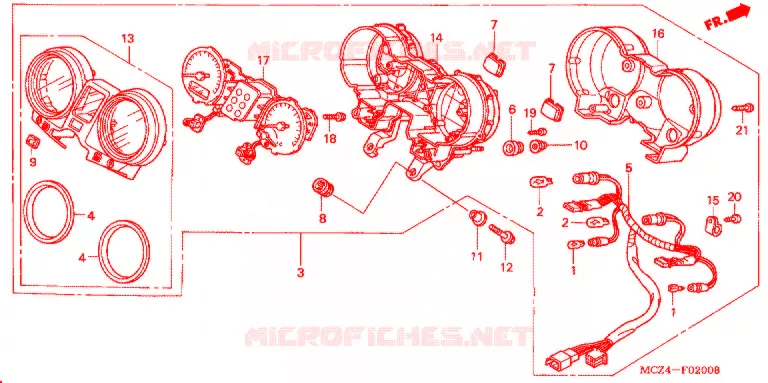 COMPTEUR Honda MOTO 900 HORNET 2005  CB900F5_A