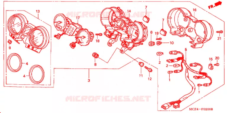 COMPTEUR Honda MOTO 900 HORNET 2006  CB900F6_A