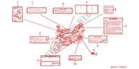 ETIQUETTE DE PRECAUTIONS pour Honda CB 900 F HORNET 919 de 2006