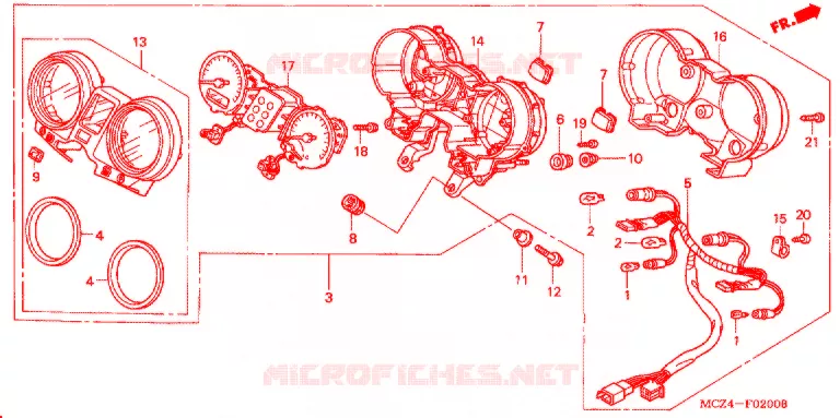 COMPTEUR Honda MOTO 900 HORNET 2006  CB900F6_A