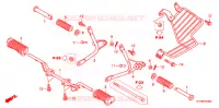 REPOSE PIED (1) pour Honda CBF 125 STUNNER Front brake disk de 2008