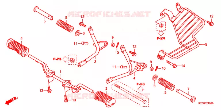 REPOSE PIED (1) Honda MOTO 125 CBF 2008  CBF1256_2ID