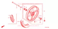 ROUE AVANT (3) pour Honda CBF 125 STUNNER Front brake drum de 2009