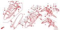 GARDE BOUE ARRIERE (2) pour Honda CBF 125 M STUNNER Front brake disk de 2011