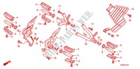 REPOSE PIED (2) pour Honda CBF 125 M STUNNER Front brake disk de 2009