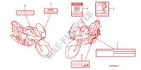 ETIQUETTE DE PRECAUTIONS (2) pour Honda CBF 125 M STUNNER Front brake drum de 2010