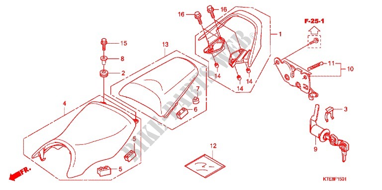 SELLE (2) pour Honda CBF 125 M STUNNER Front brake disk de 2015