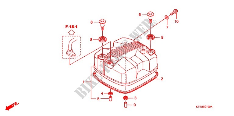 COUVRE CULASSE (CARBURATEUR) pour Honda CBF 125 MC STUNNER Front brake disk de 2010