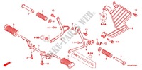 REPOSE PIED (1) pour Honda CBF 125 MC STUNNER Front brake disk de 2011