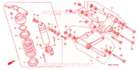 AMORTISSEUR ARRIERE pour Honda HURRICANE 1000 CBR de 1990