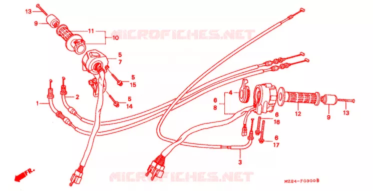 COMMODOS - POIGNEES Honda MOTO 1000 CBR 1993  CBR1000FP