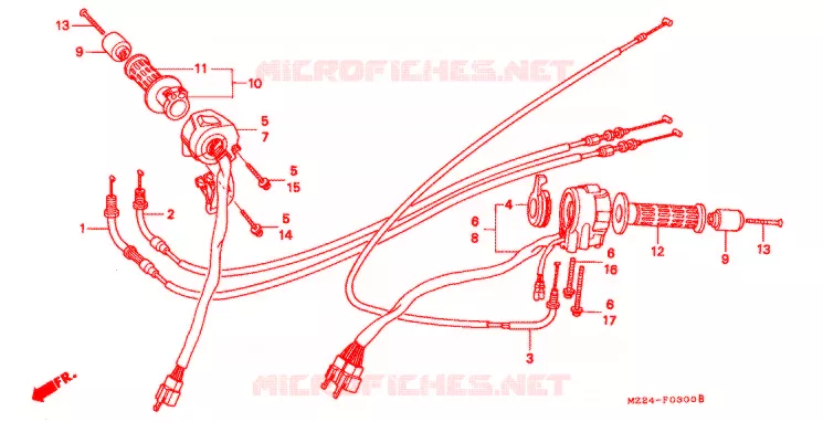 COMMODOS - POIGNEES Honda MOTO 1000 CBR 1995  CBR1000FS