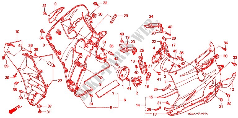 SABOT pour Honda CBR 1000 F de 1996