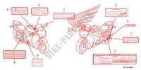 ETIQUETTE DE PRECAUTIONS pour Honda CBR 1000 RR ABS RED de 2009