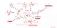 AUTOCOLLANTS (CBR1000RRD/RAD J/RRE/RAE J,3J) pour Honda CBR 1000 RR ABS BLACK de 2013